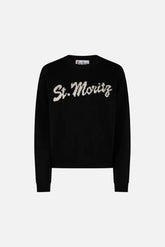 Maglie Donna Mc2 Saint Barth - Louise St Moritz Bold 00 Strass - Nero