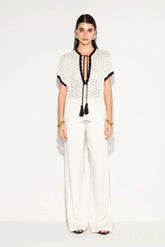 Maglie Donna Akep - Smanicata Con Smerlo - Bianco