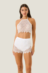 Canotte e top Donna 4Giveness - Top Macrame' - Bianco