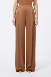 Pantaloni Donna Max Mara Studio - Dritto - Cammello