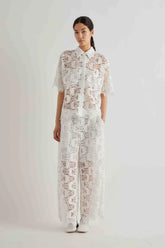 Pantaloni Donna MeiMeiJ - Pantalone - Bianco