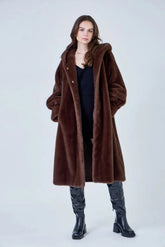 Pellicce Donna Giovanni Paris - Giubbino Con Cappuccio - Marrone
