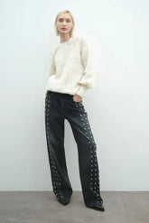 Maglie Donna Akep - Maglione In Punto Pizzo - Panna