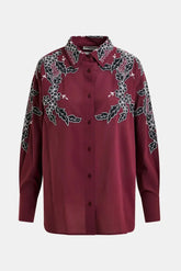 Essentiel Antwerp Women's Shirts - Inglewood Shirt - Bordeaux