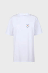 T-shirt Donna Ciao Amore - Heart Patch Tee Shirt - Bianco