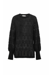 Maglie Donna Akep - Maglione In Punto Pizzo - Nero