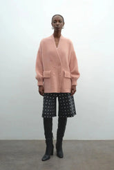 Cappotti Donna Akep - Cappotto Picot In Maglia - Rosa