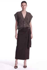 Cardigan Rame Donna – Marrone
