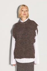 Akep Women's Vest - Sleeveless - Brown