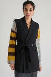 Gilet Manila Grace Con Cinturino Donna – Nero
