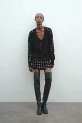 Gonne casual Donna Akep - Minigonna Con Borchie - Nero