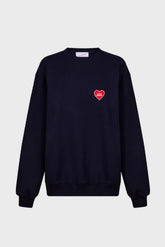 Felpe senza cappuccio Donna Ciao Amore - Heart Patch Crewneck - Blu