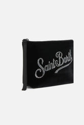 Pochette e Clutch Donna Mc2 Saint Barth - Aline Velvet 00 Strass - Nero