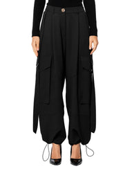 Pantaloni Donna RUE•8ISQUIT - Panta Cargo Fluido - Nero