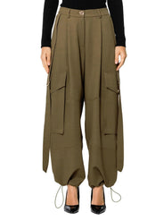 Pantaloni Donna RUE•8ISQUIT - Panta Cargo Fluido - Verde