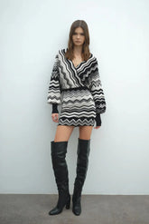 Vestiti casual Donna Akep - Abito Corto Bicolore - Multicolore