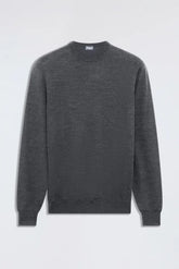 Drumohr Men's Knitwear - Long Sleeve Crew Neck - Grey