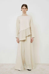 Pantaloni Donna MeiMeiJ - Pantalone - Panna