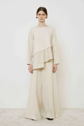 MeiMeiJ Women's Trousers - Trousers - Cream