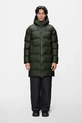 Piumino Rains Alta Longer Puffer Donna – Verde