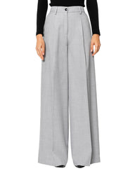 Pantaloni Donna RUE•8ISQUIT - Panta Palazzo Piega Basic - Grigio