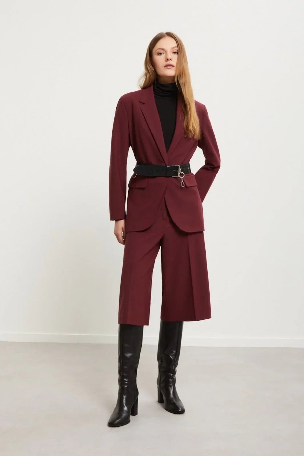 Federica Tosi Pantaloni Bordeaux Pelle Vestiti Casual Donna Aniye