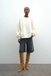 Bermuda Donna Akep - Bermuda Borchiato - Nero