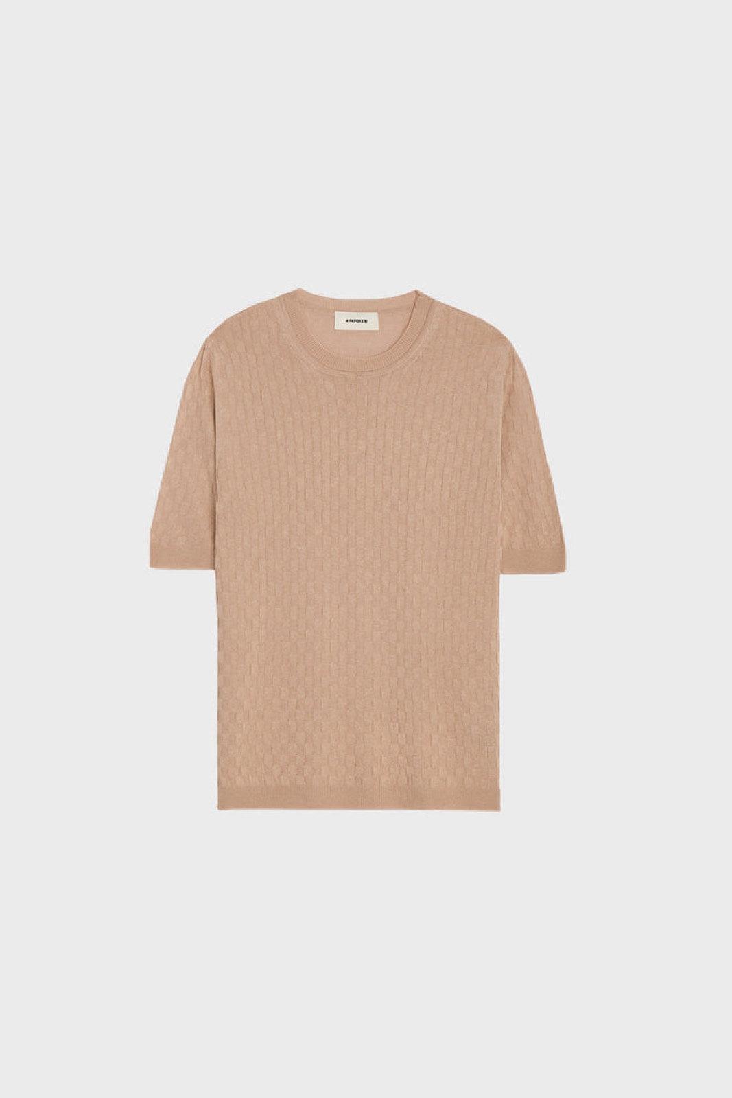 T-shirt Uomo A Paper Kid - Knitted T.shirt - Sabbia