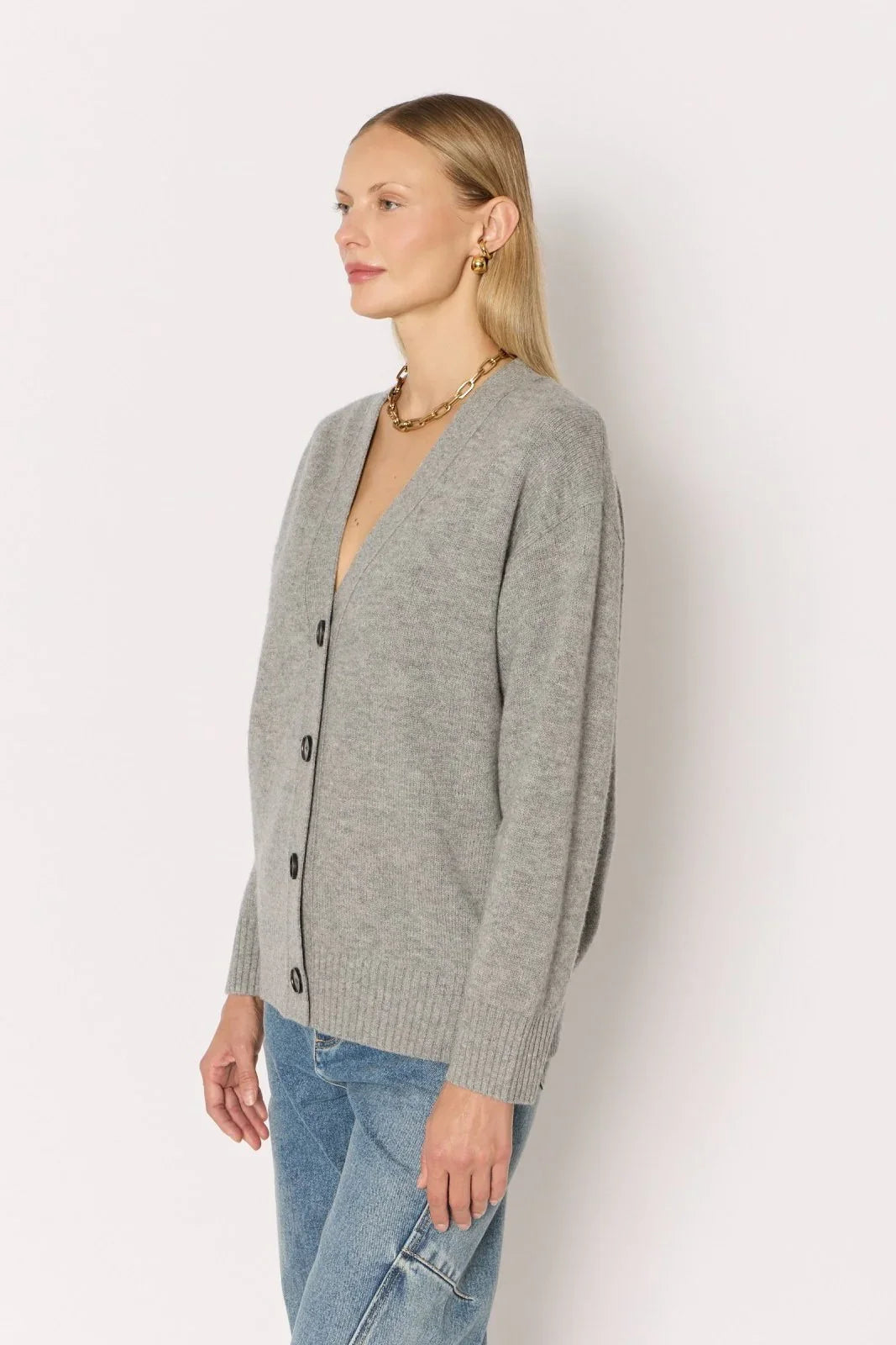Berenice Women's Cardigan - Long Cardigan - Grey