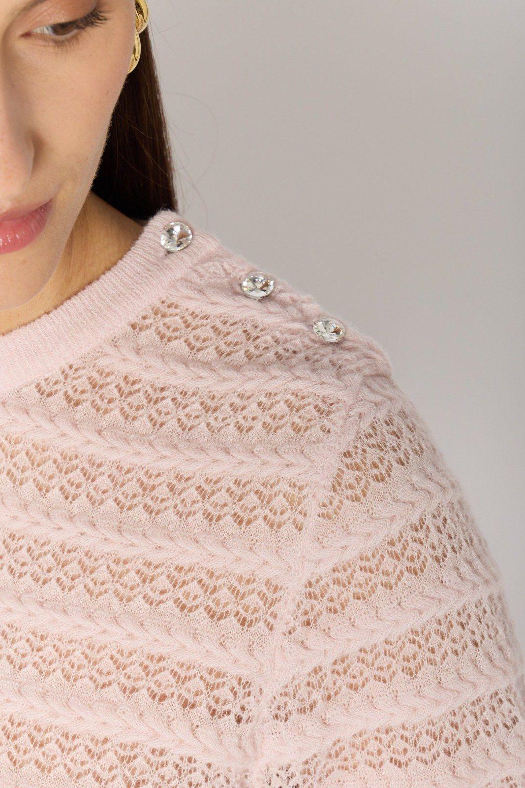 Maglie Donna Berenice - Pull Col Rd Mc - Bianco