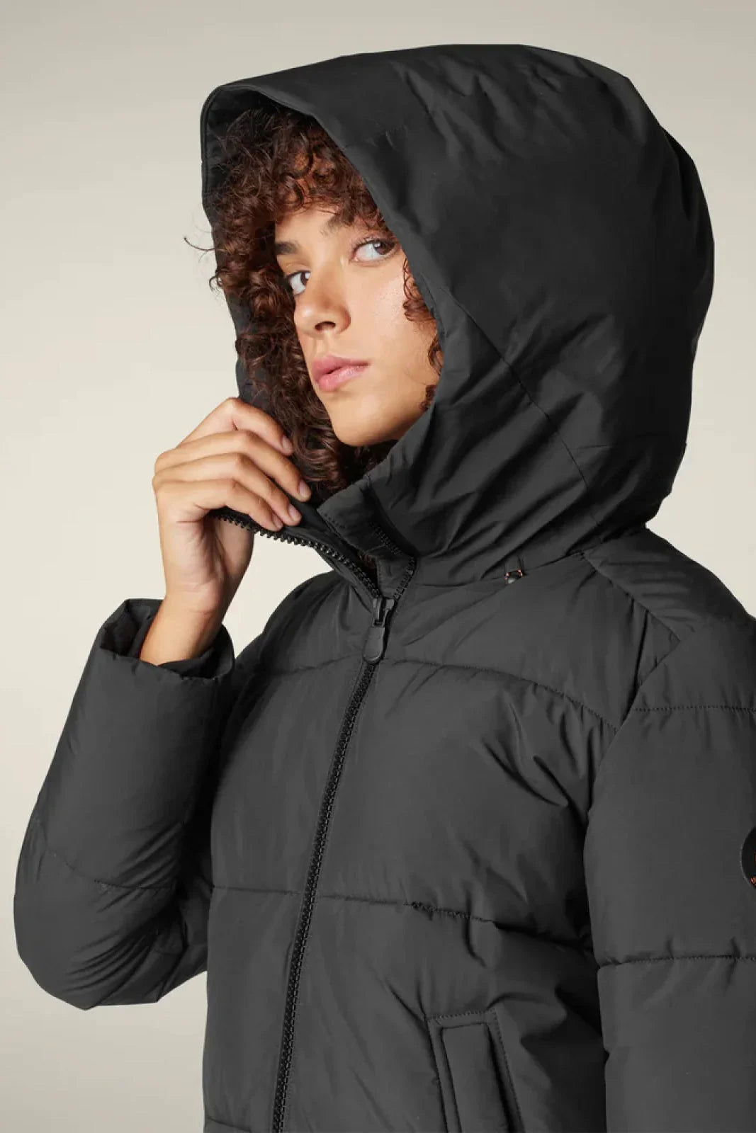 Piumini Donna Save The Duck - Cappotto Cappuccio - Nero