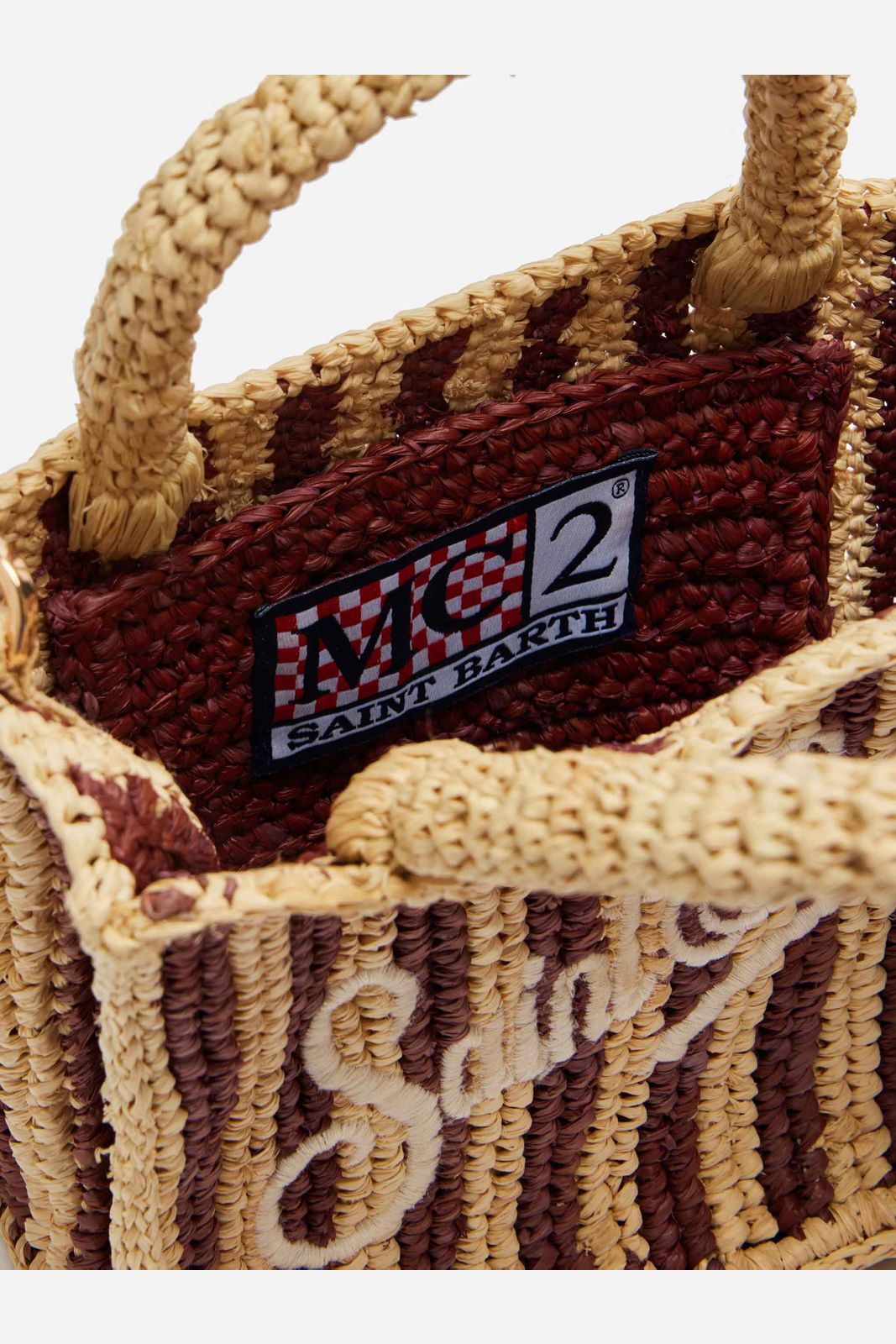 Borse a mano Donna Mc2 Saint Barth - Vanity Mini Raffia Stripes 18 - Multicolore