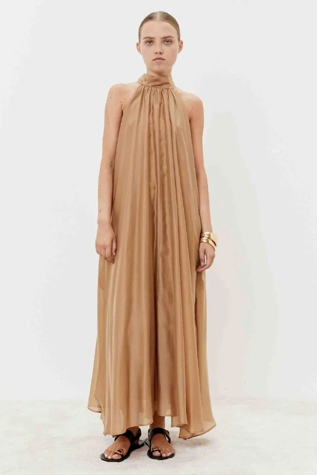 Vestiti casual Donna MeiMeiJ - Abito Lungo - Cammello