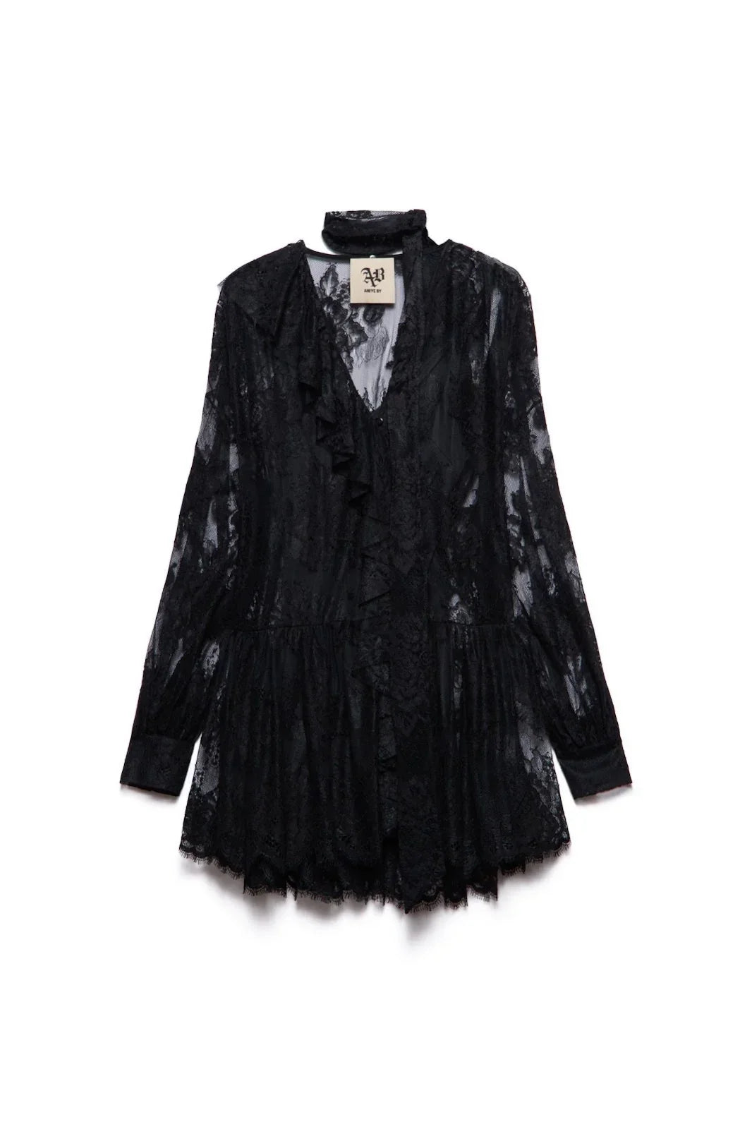 Aniye By Women's Casual Dresses - Lace Babydoll Dress - Black