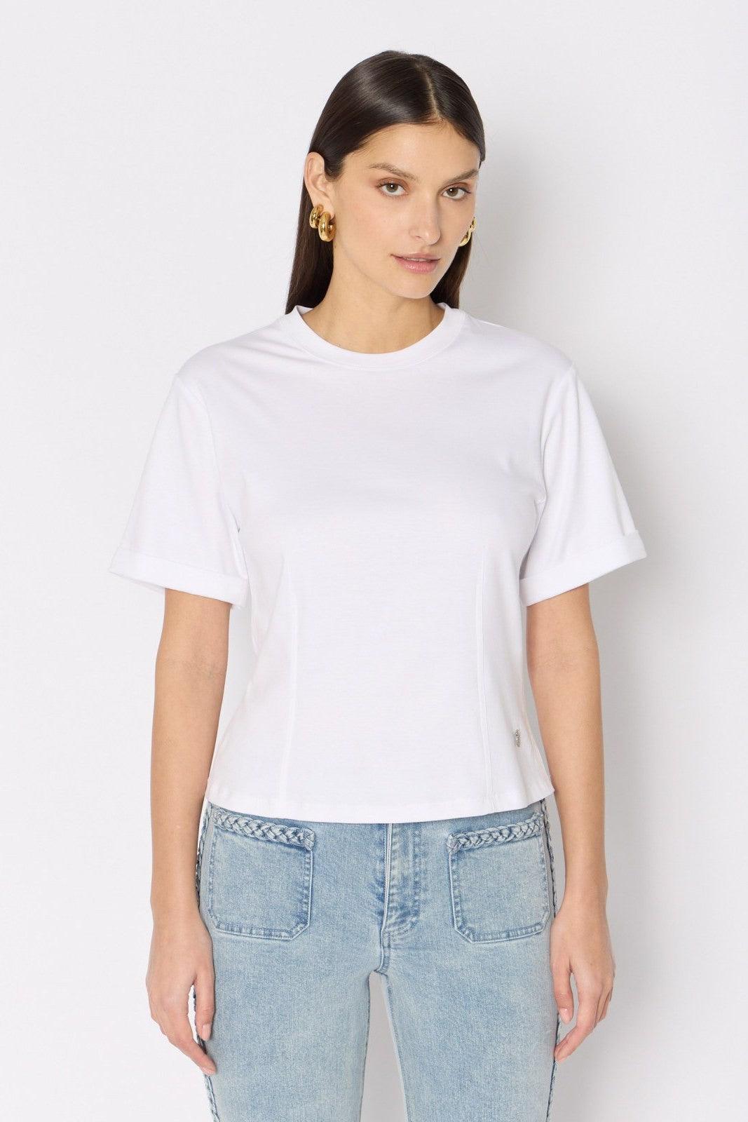 T-shirt Donna Berenice - Tshirt Ceintre Mc - Bianco