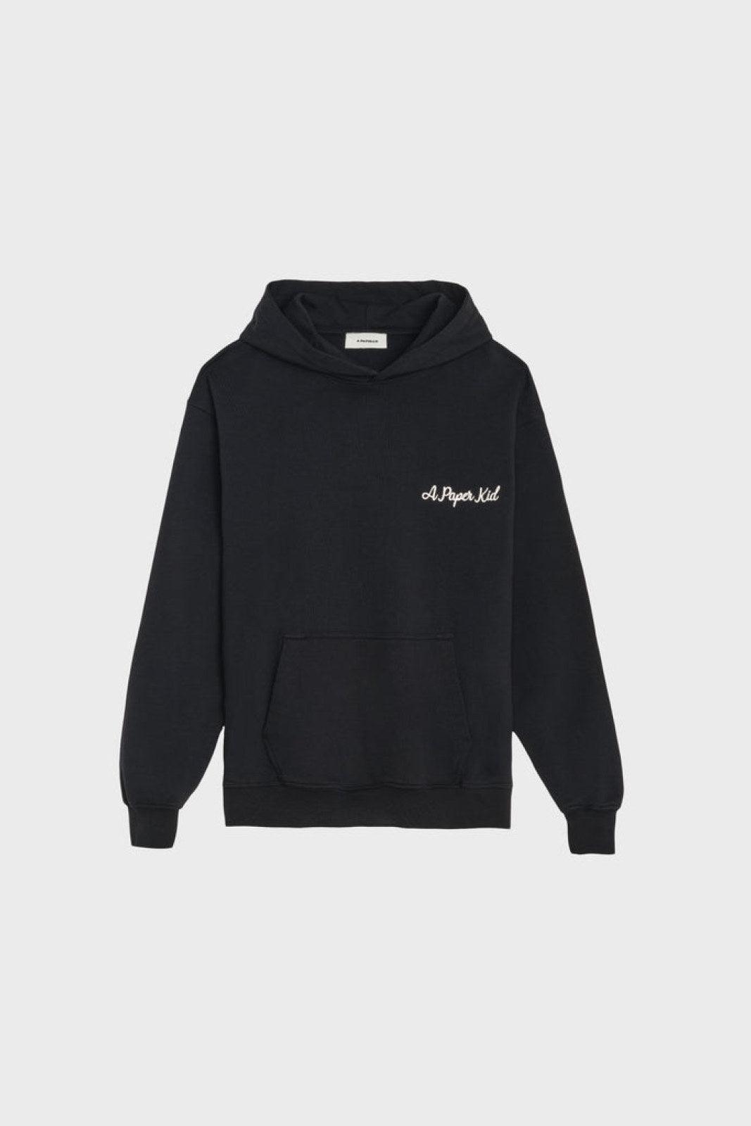 Felpe con cappuccio Uomo A Paper Kid - Hoodie Unisex - Nero