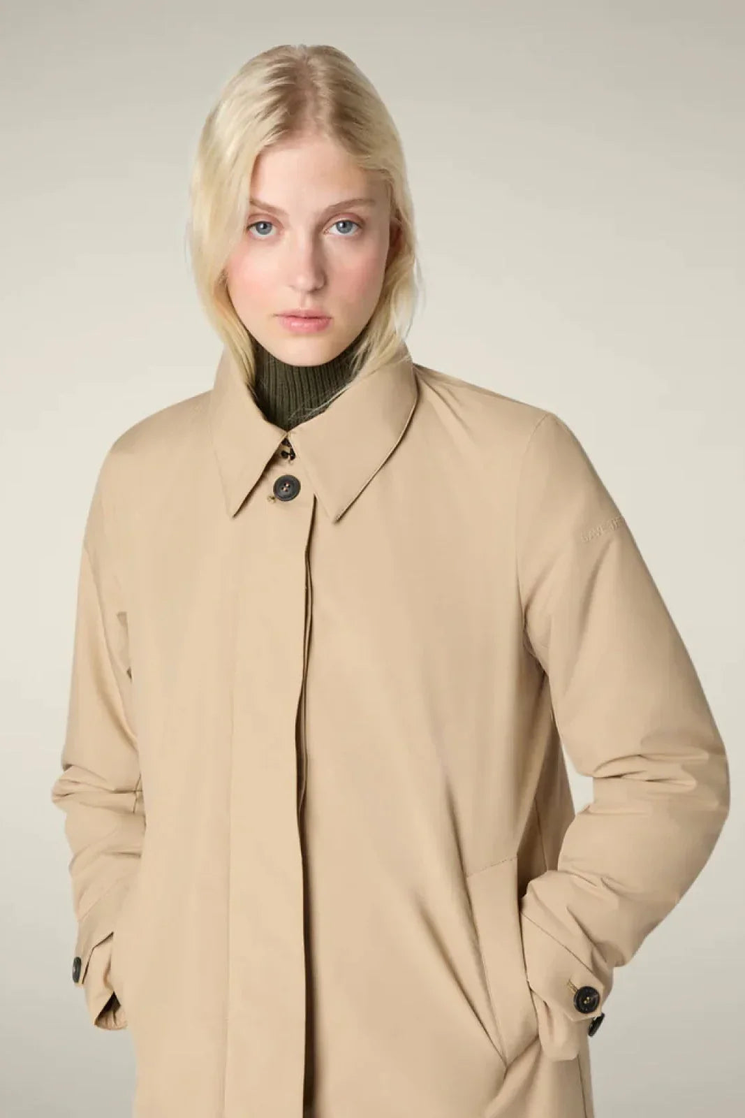 Piumini Donna Save The Duck - Cappotto Cappuccio - Beige