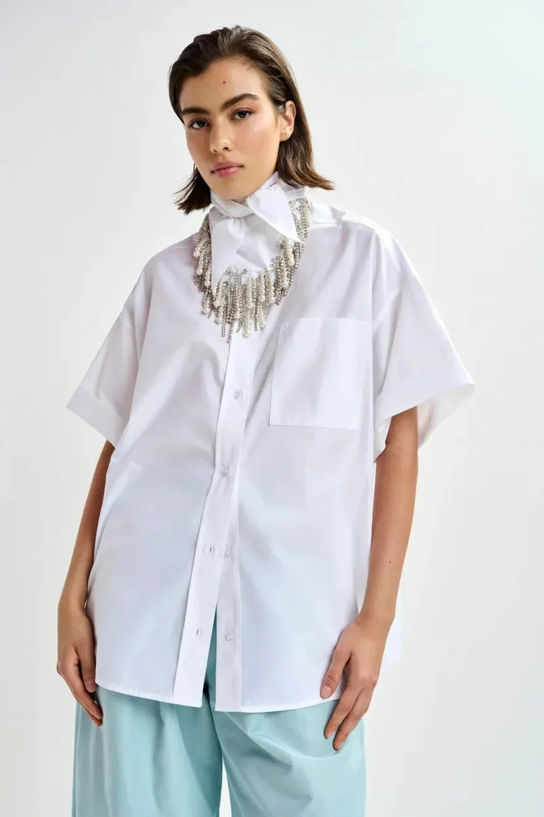 Essentiel Antwerp Women's Shirts - Oversized Shirt - White