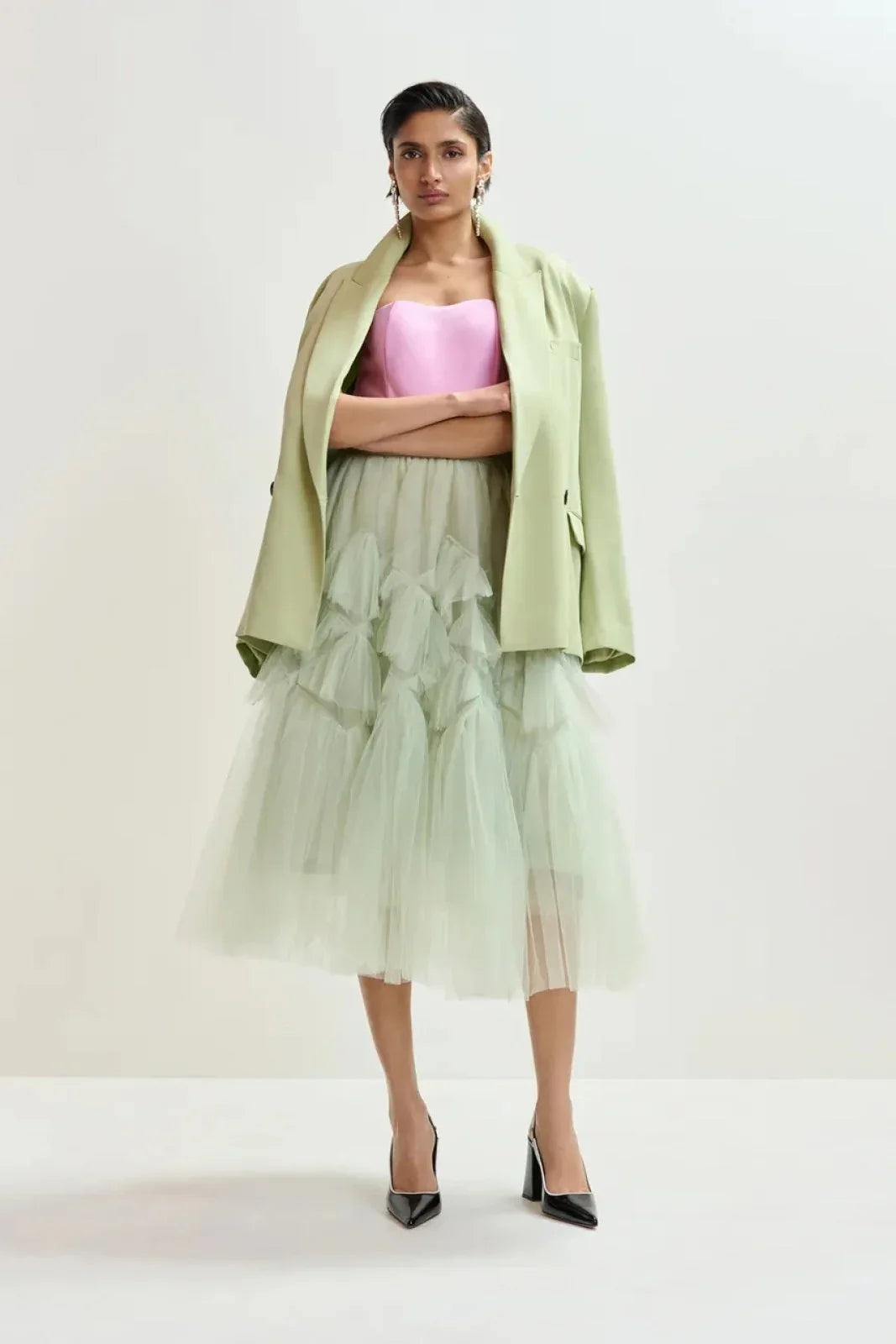 Essentiel Antwerp Women's Casual Skirts - Tulle Skirt - Mint