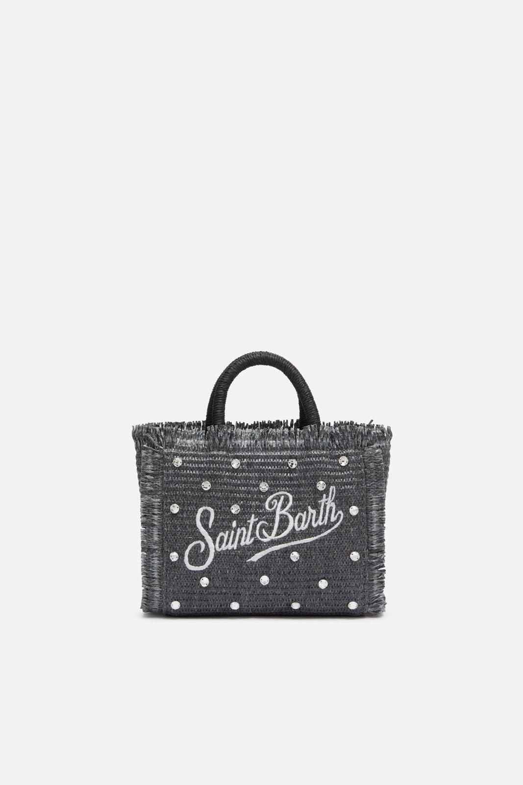 Borse a mano Donna Mc2 Saint Barth - Vanity Mini Straw N 00 Strass - Nero
