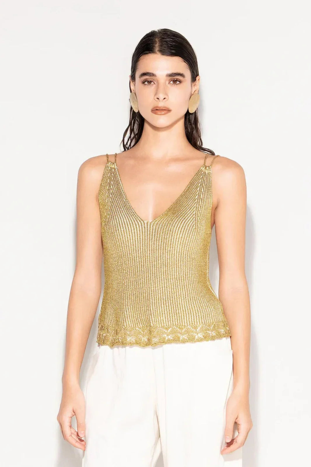 Canotte e top Donna Akep - Top With Straps - Oro