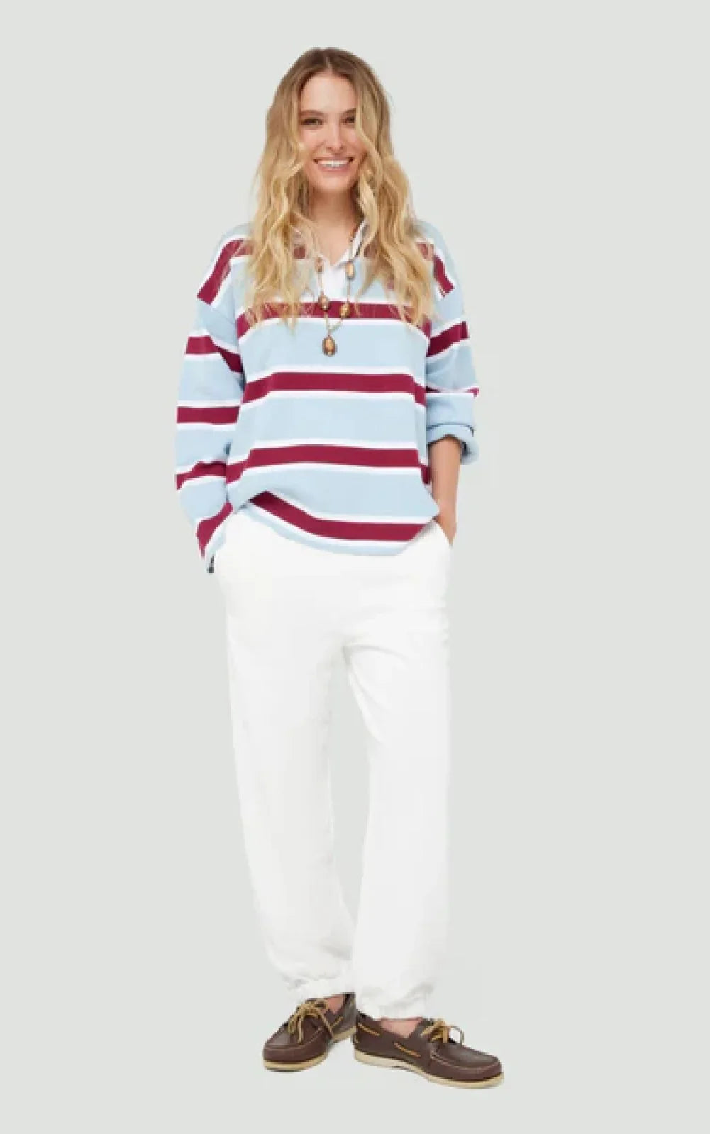 Pantaloni Donna Ciao Amore - Jogger Patch - Bianco