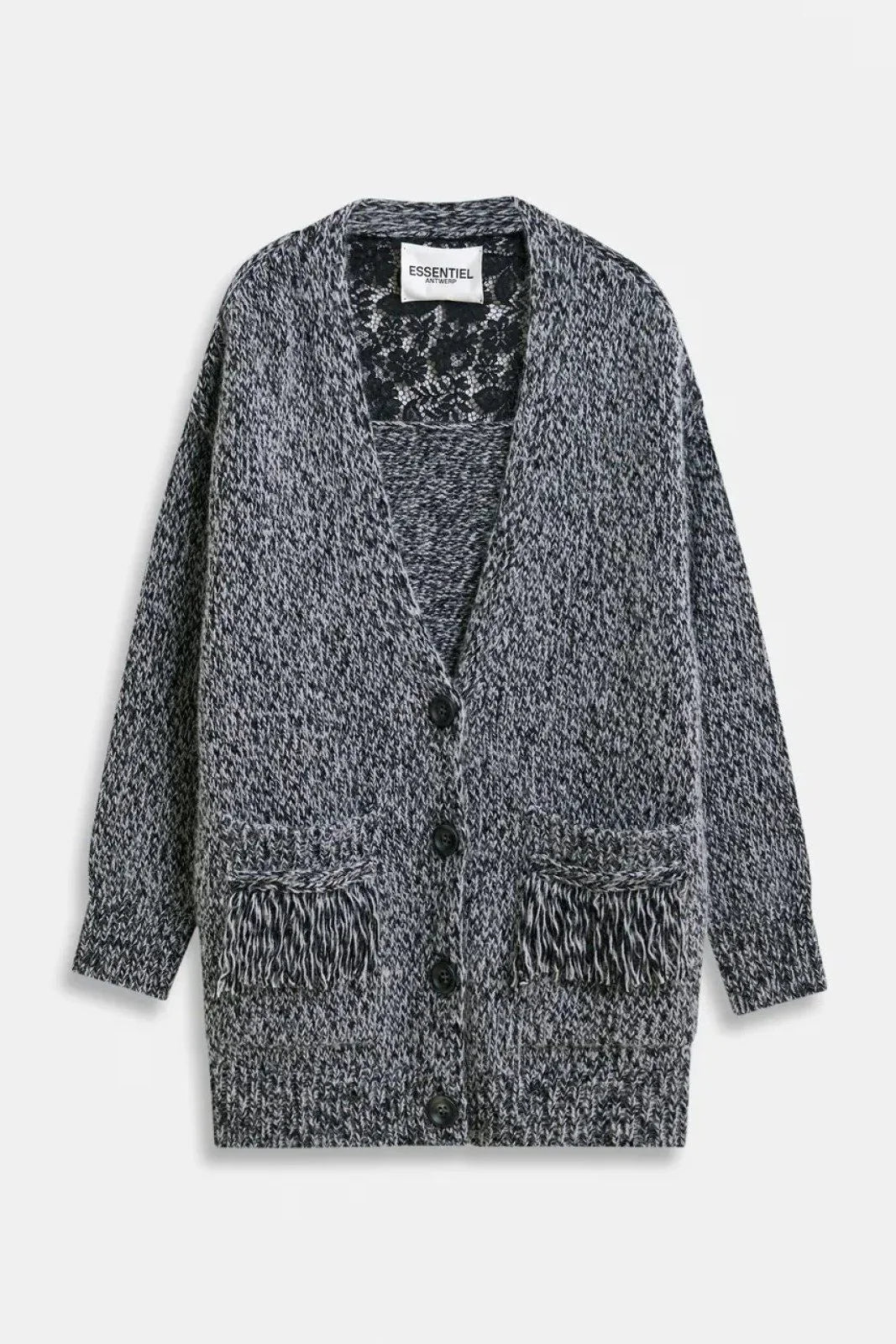 Cardigan Donna Essentiel Antwerp - Inlace Cardigan - Nero