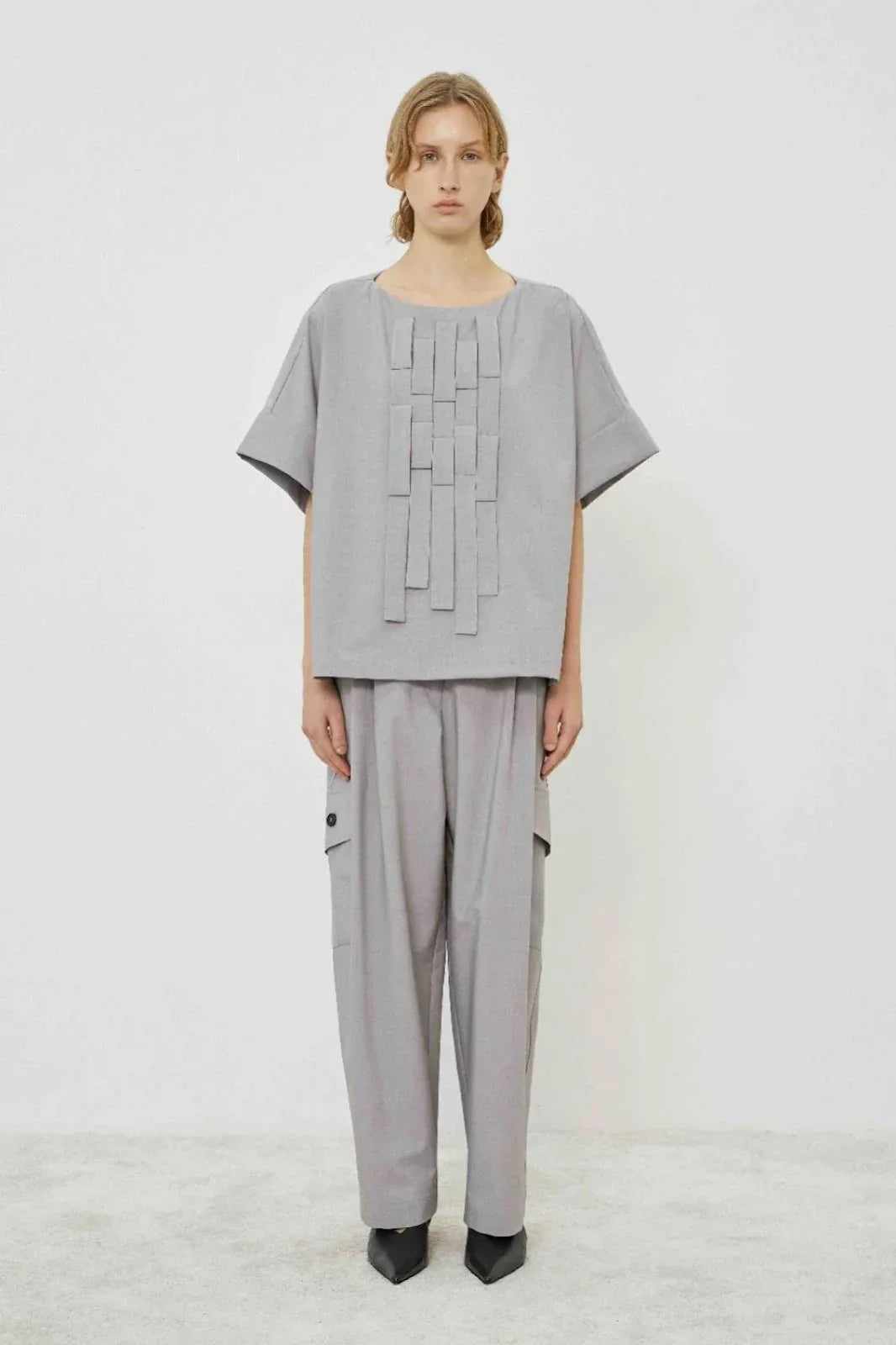 Bluse Donna MeiMeiJ - Blusa Over Size - Grigio