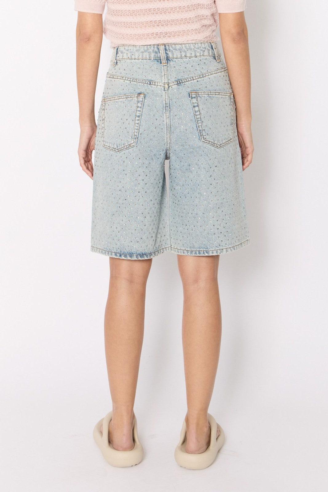 Bermuda Donna Berenice - Bermuda Denim Strass - Denim