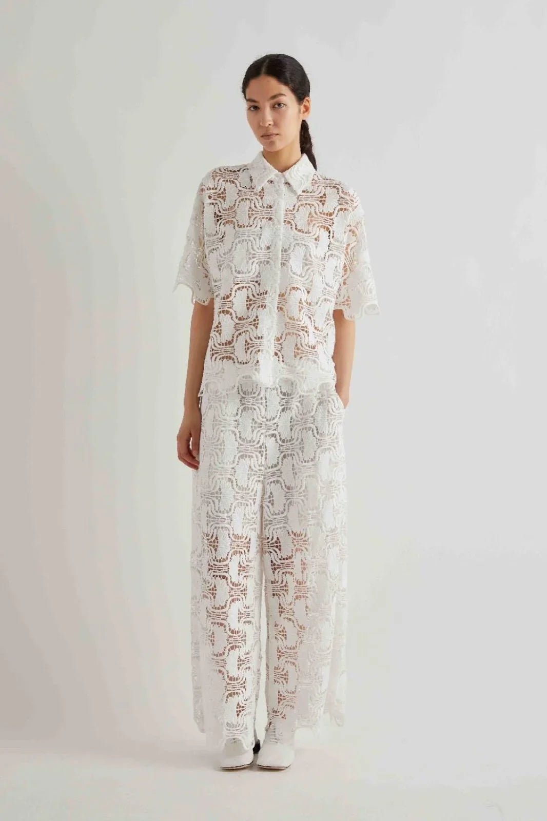Pantaloni Donna MeiMeiJ - Pantalone - Bianco