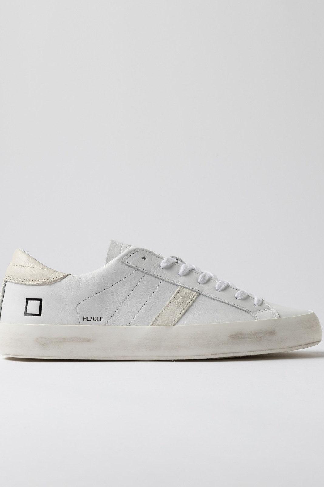Sneaker Uomo D.A.T.E. - Hill Low Calf White-Milk - Panna