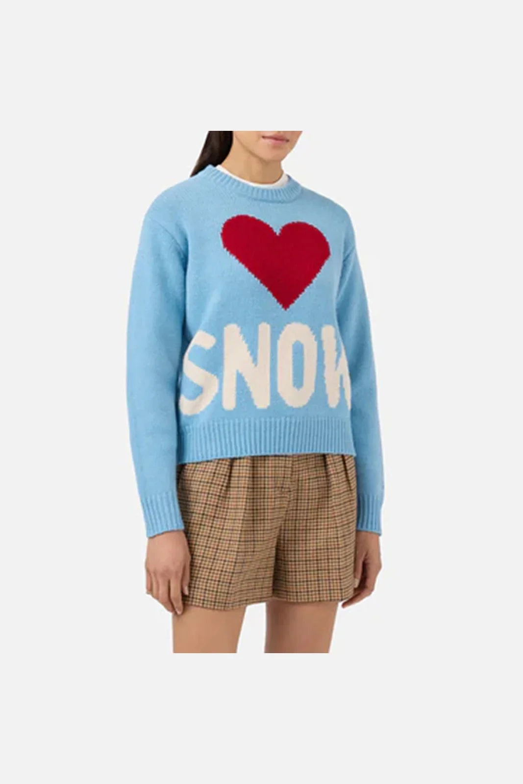 Maglie Donna Mc2 Saint Barth - Kyla Big Heart Snow 31 - Celeste