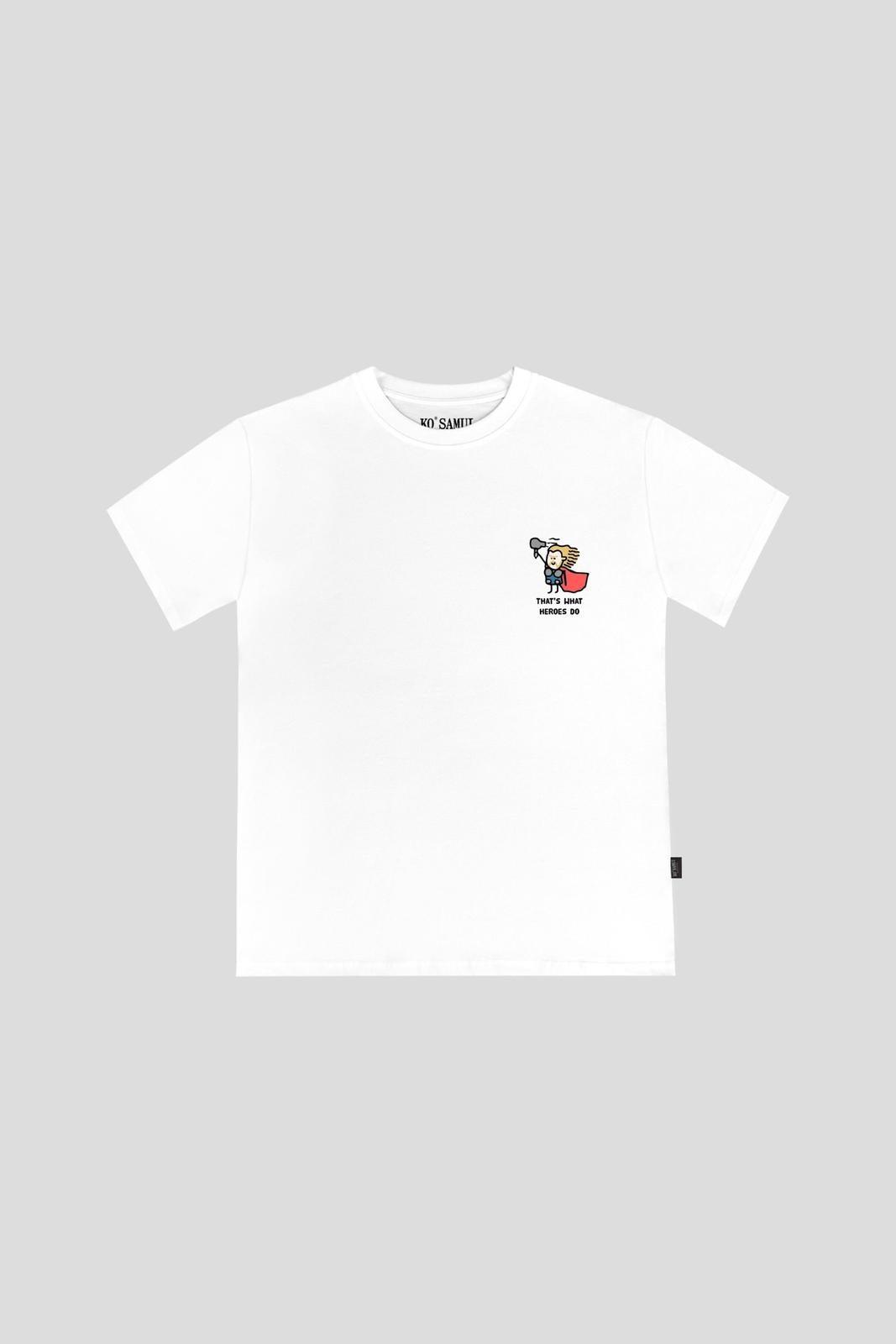 T-shirt Uomo Ko Samui - Embroidery Over T-Shirt - Bianco