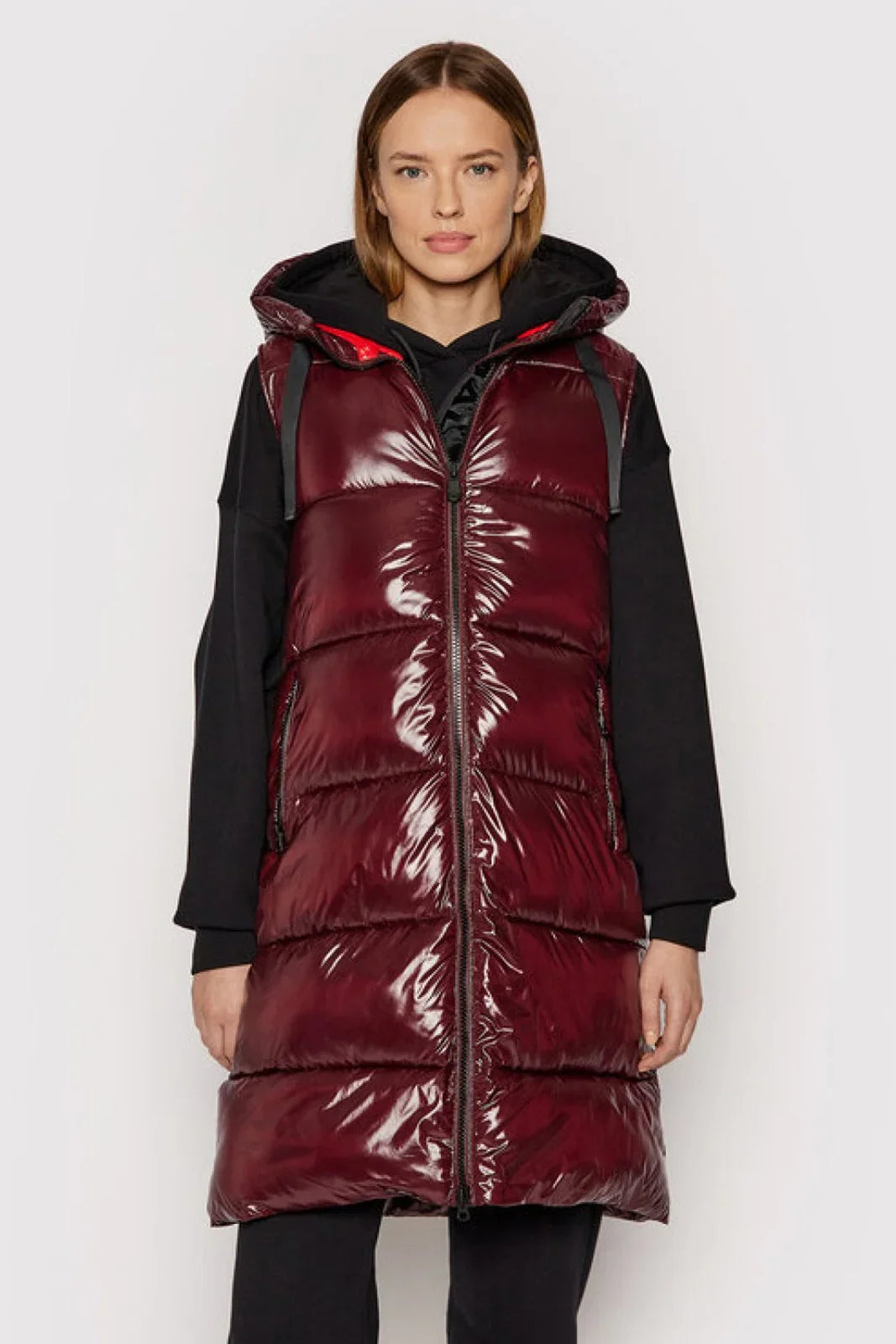 Gilet Donna Save The Duck - Gilet Cappuccio - Bordeaux